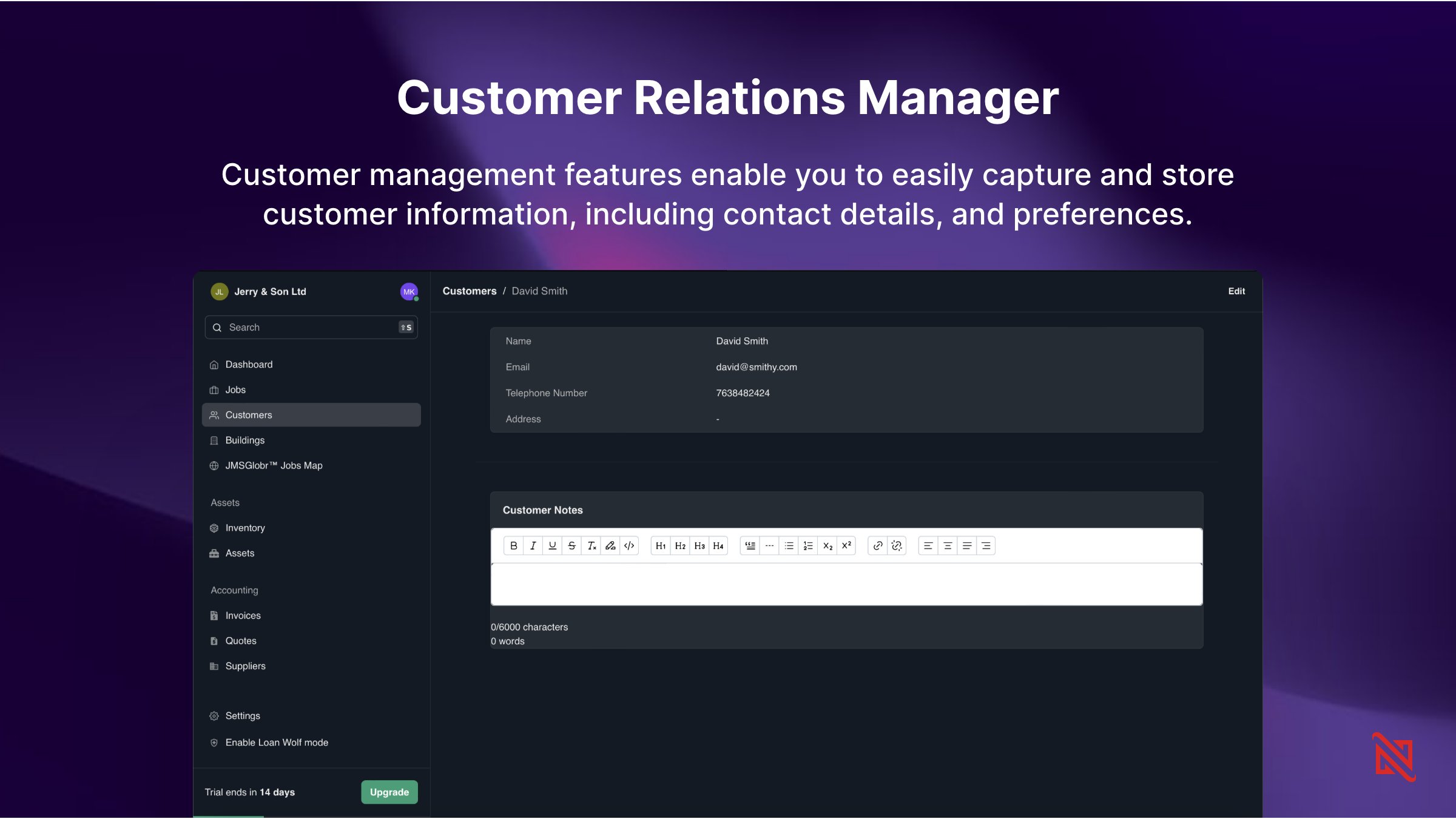 screenshot of JMServices Job System Pro